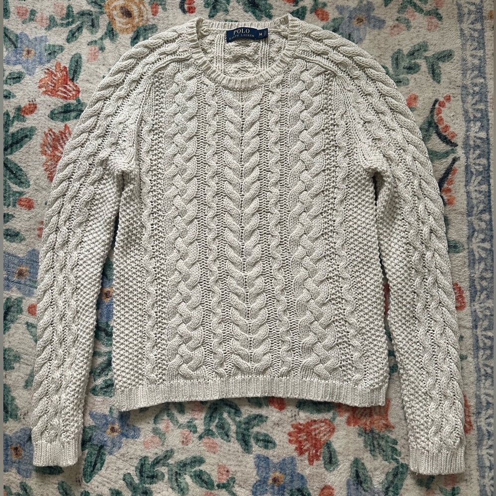 Polo Ralph Lauren Cable Knit Fisherman Sweater M
